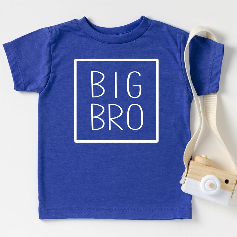 Big Bro Square Sibling Reveal Announcement Shirt for Boys Big Brother Sibling Outfit