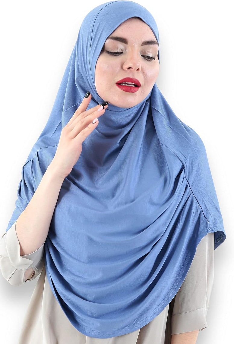 Avanos Easy Wear Soft Hijab for Women, Instant Hijab Long Scarf, Jersey Turbans Prayer Muslim Abayas Dress Clothes Jilbab