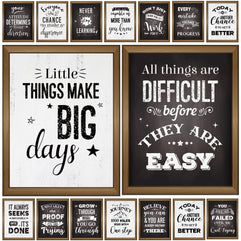 DUAIAI 20 Pieces Industrial Chic Motivational Posters for Classroom Decorations, Bulletin Board Set Classroom Decor Inspirational Quotes for Elementary Middle High School Teachers- 8 x 10 Inch