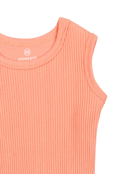 The Honest Company Baby Girls Organic Cotton Chunky Rib Tank Baby and Toddler 0-3 month