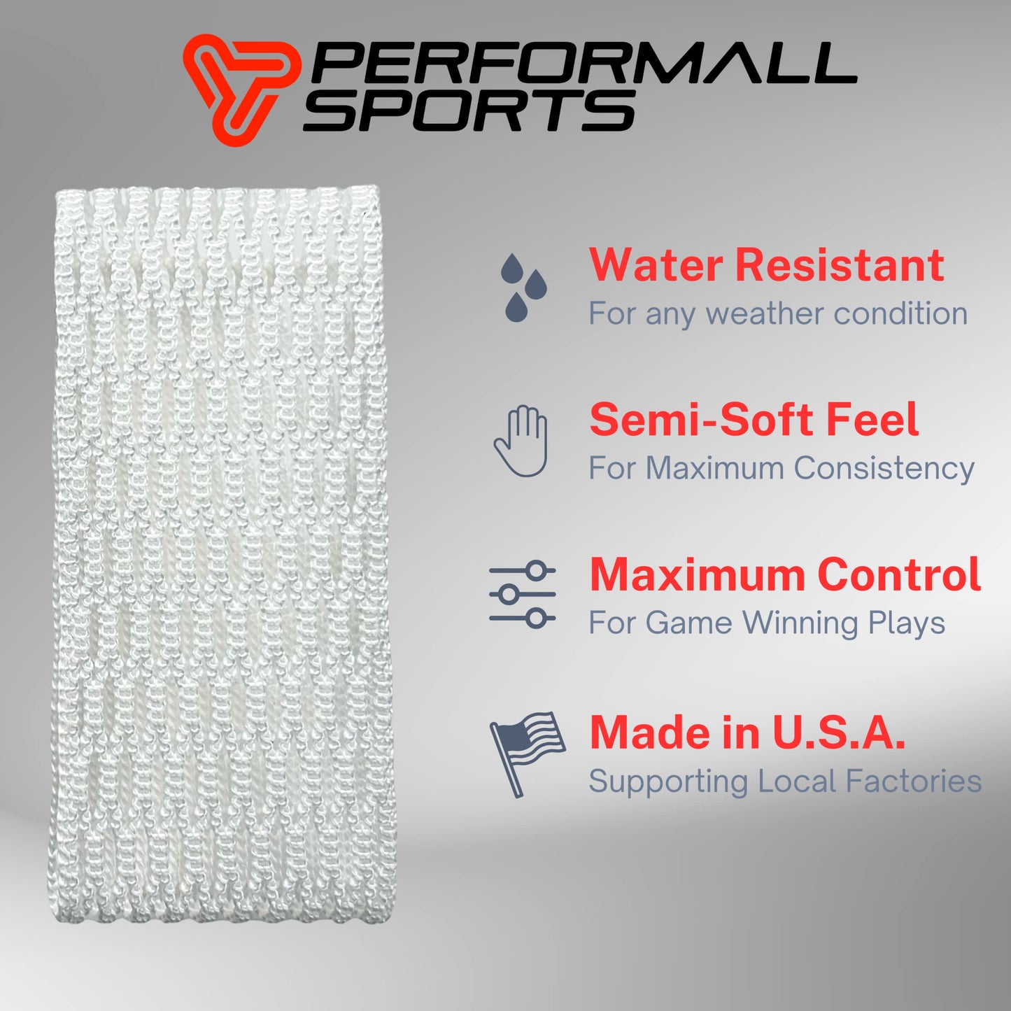 Performall Sports Dyna Lacrosse Mesh 10D Diamond Semi-Soft