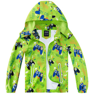 Kids Girls Rain Jacket Waterproof Toddler Raincoat Outdoor Unicorn Rain Jacket 4Y