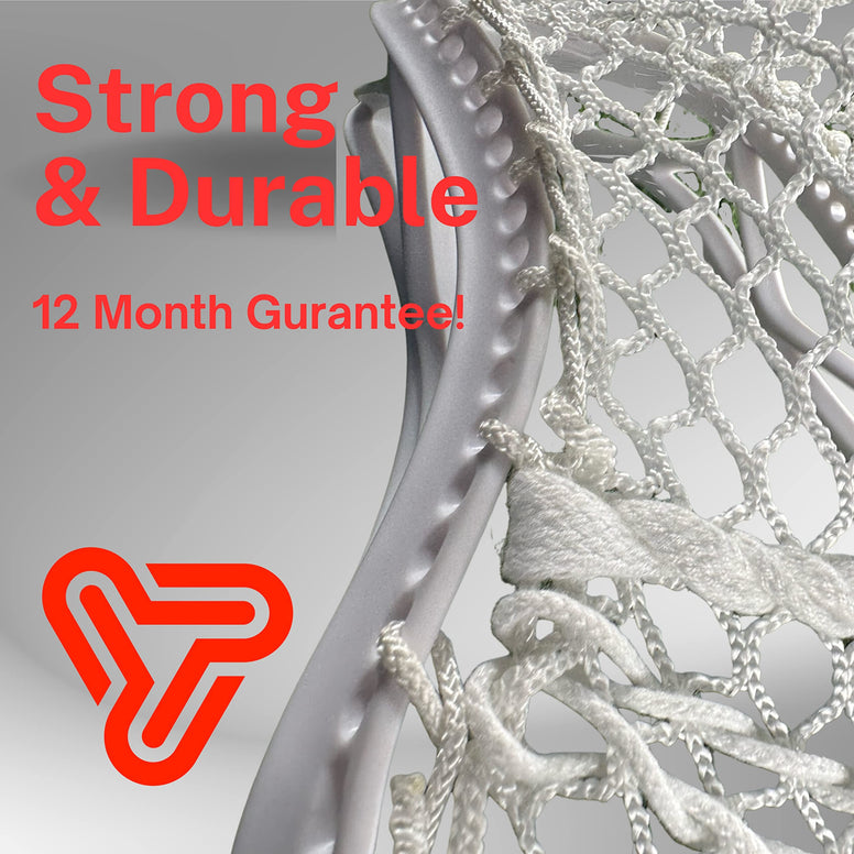 Performall Dyna Lacrosse Mesh Full Stringing Kit Black: 5 Sidewalls, 3 Shooting Strings & 2 Shooting Cords