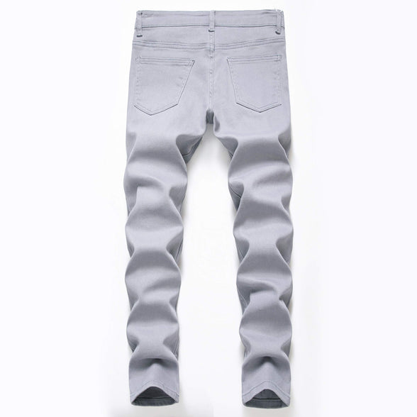 Boy's Skinny Fit Ripped Destroyed Distressed Stretch Slim Jeans Pants