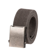 Columbia Men's Military Web Belt-Adjustable One Size Cotton Strap and Metal Plaque Buckle