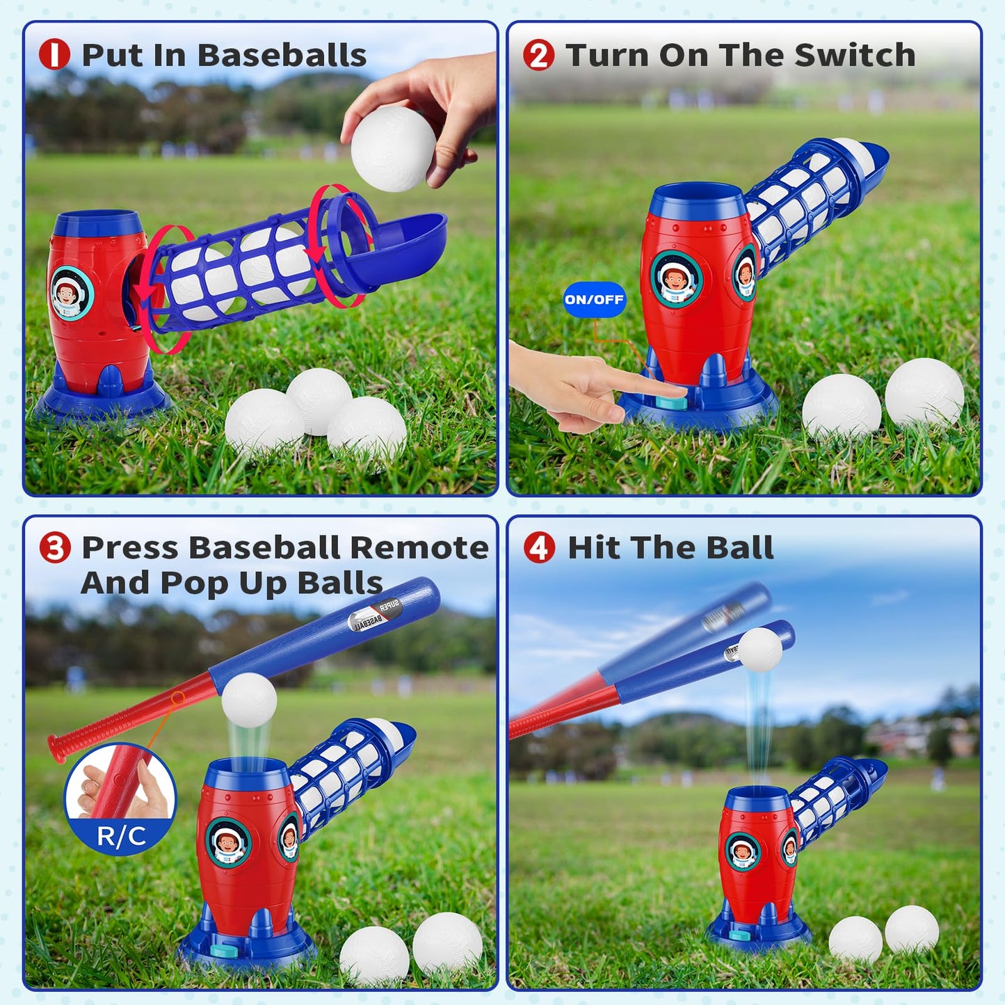 LZZAPJ T Ball Sets for Kids 5-8,Tee Ball Set with Plastic Baseball Bat,Toddler Baseball Game Sports & Outdoors Toys, Baseball Training Equipment for Youth 3-5, Tball Set Gifts for Boys Girls 8-12