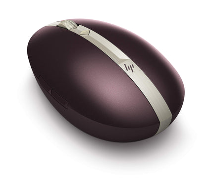 HP Burgundy Spectre 700 Wireless Bluetooth Rechargeable Mouse with Blue LED, 800 1200 1600 DPI Switching, 4 Way Scrolling, Pair with Up to 4 Devices