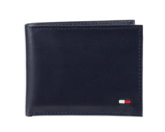 Tommy Hilfiger Men's Thin Sleek Casual Bifold Wallet with 6 Credit Card Pockets and Removable Id Window