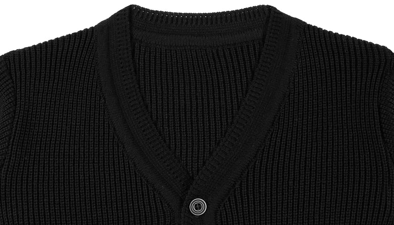 Lilax Baby Boys Basic Long Sleeve V-Neck Classic Knit Cardigan Sweater 3-6M