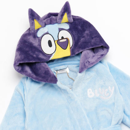 BLUEY Dressing Gown for Kids | Hooded Bathrobe for Girls and Boys | Nightwear for Children and Toddlers 18-24M