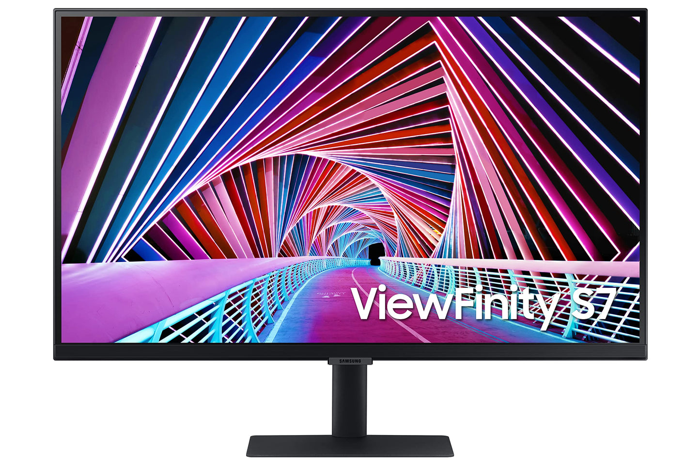 SAMSUNG 27” S70A Series 4K UHD Computer Monitor with IPS Panel and HDR10 for PC, Borderless Slim Design, TUV Eye Comfort Certified Eye Care, Fully Adjustable Stand, LS27A700NWNXZA, Black