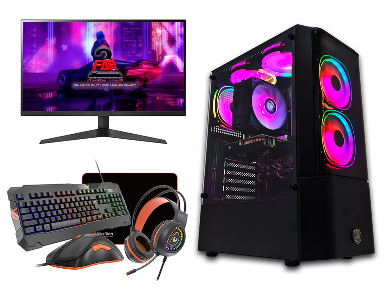 2FR i7 Complete RGB Gaming PC Set - 24 Inch 165Hz Monitor, Keyboard, Mouse, Headphone, Mouse Pad and RX 580, 32GB DDR4, Windows 10 pro, 1 Year Warranty (i7-12700F/RX580, T-226 V2)