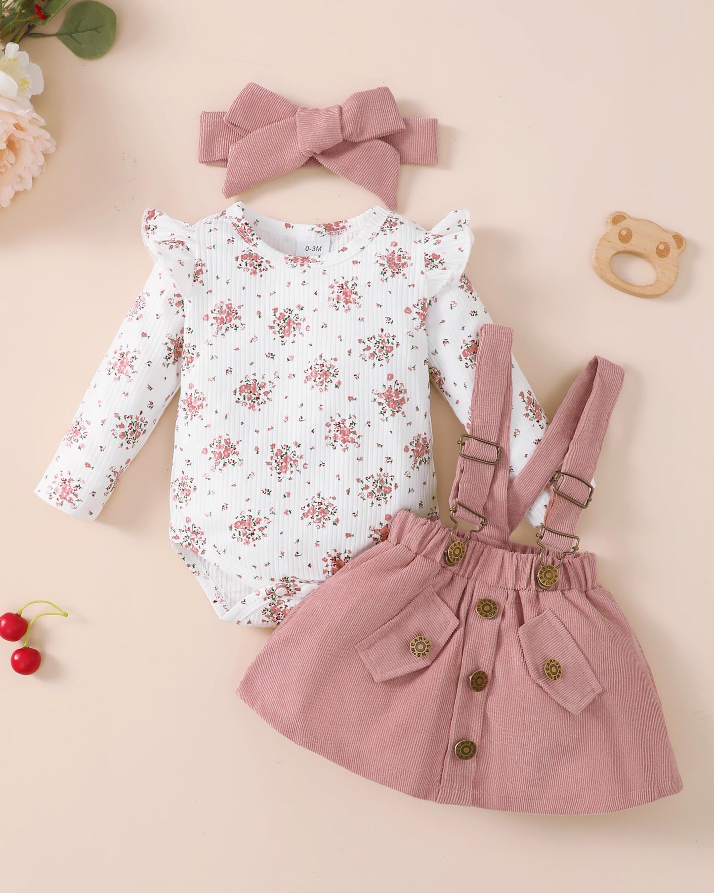 Baby Toddler Girl Clothes Ruffle Long Sleeve Top Little Girl Pants Set Cute Infant Toddler Girl Fall Winter Outfits for 0-3 Months