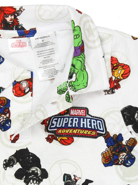 Marvel Super Hero Adventures Toddler Boys Polo Collared Shirt