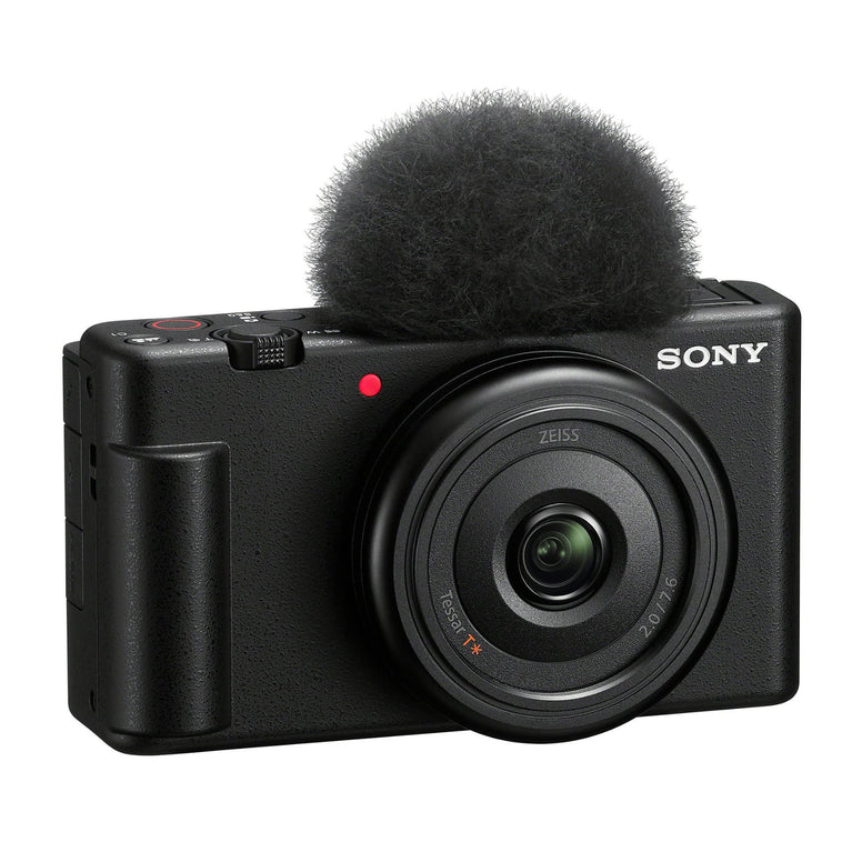 Sony ZV1F/B Vlog Camera for Content Creators and Vloggers Large 1 inch Sensor with Wide Angle 20mm Lens, Black