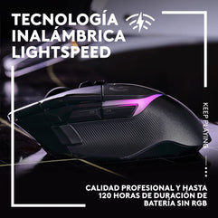 Logitech G502 X PLUS LIGHTSPEED Wireless RGB Gaming Mouse - Optical mouse with LIGHTFORCE hybrid switches, LIGHTSYNC RGB, HERO 25K gaming sensor, compatible with PC - macOS/Windows - Black