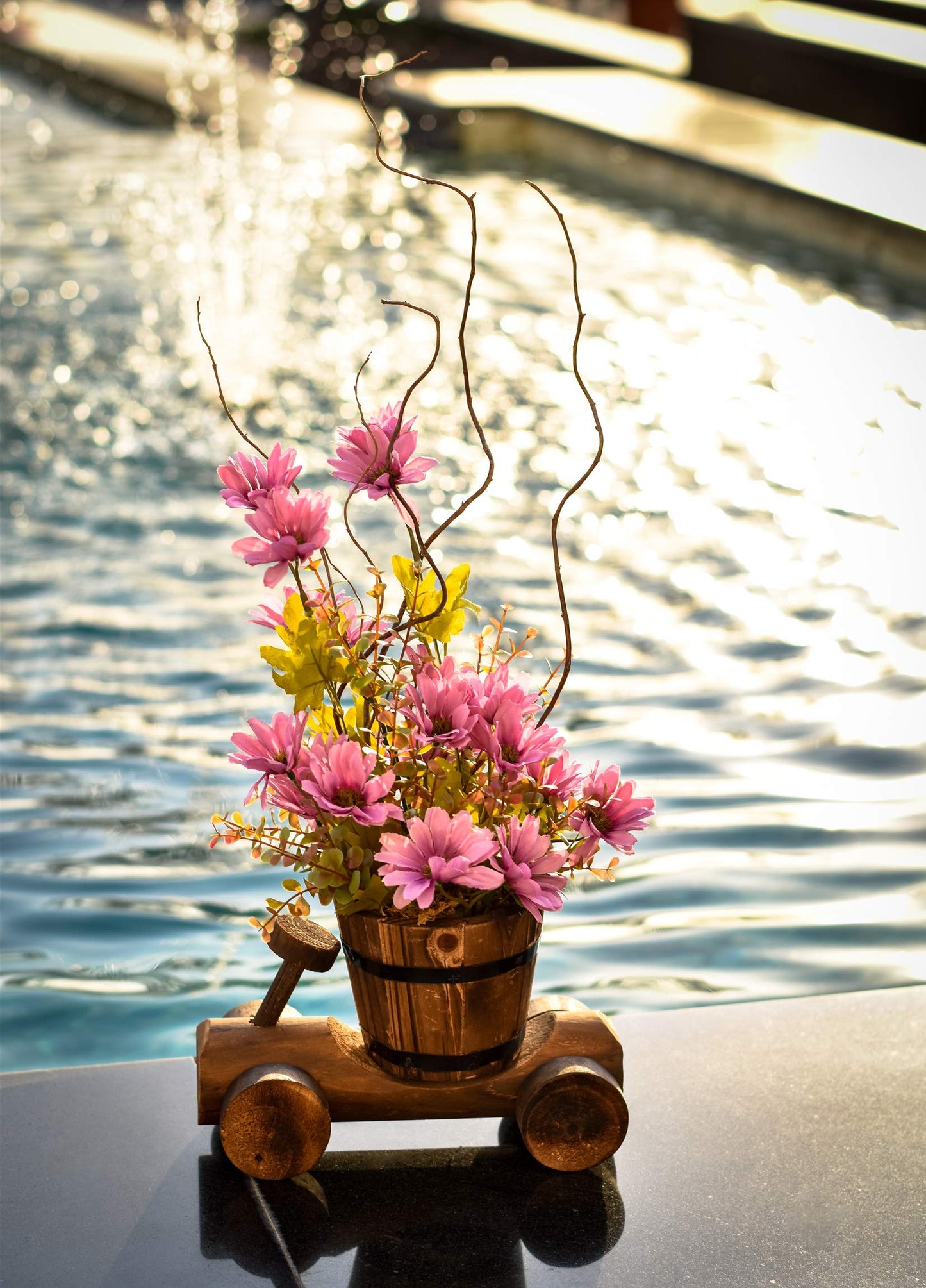 YATAI Creative Wooden Plants Pot Cactus Succulents Plant Pots Flowers Basket Garden Wood Planter Flowers Vaes – Home Décor Wooden Pots