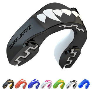 SAFEJAWZ Mouthguard Slim Fit, Adults and Junior Gum Shield with Case for Boxing, MMA, Rugby, Martial Arts, Judo, Karate, Hockey and all Contact Sports