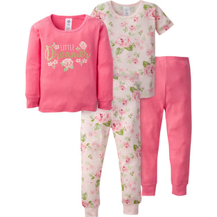 Gerber baby-girls 4-Piece Pajama Set Pajama Set 18 Months