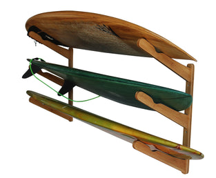 COR Surf Surfboard Rack, Wooden Multi Wall Rack Display for Wake, Surf, Skate and Snowboard Storage made from Sustainable Wood