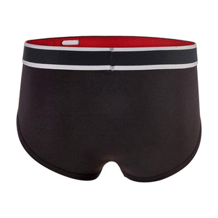 Fila Men's Regular Rise Brief Fly Front with Pouch, 4-Pack of Tagless Underwear Small