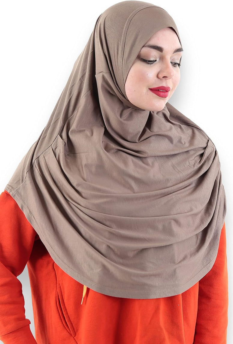 Avanos Easy Wear Soft Hijab for Women, Instant Hijab Long Scarf, Jersey Turbans Prayer Muslim Abayas Dress Clothes Jilbab