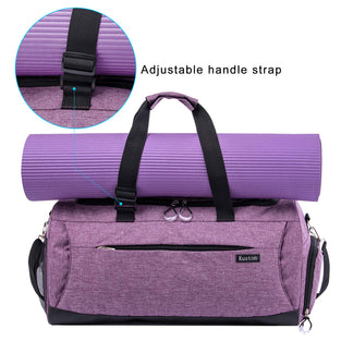 Kuston Sports Gym Bag with Shoes Compartment &Wet Pocket Gym Duffel Bag Overnight Bag for Men and Women