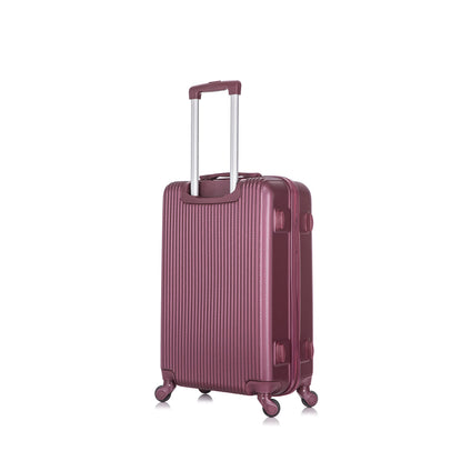 Senator Lightweight Durable ABS Suitcase Hard Shell Travel Luggage Trolley with 4 Quite Spinner Wheels and Combination Lock KH1085 (Carry-On 20-Inch, Maroon)