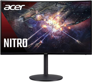 Acer Nitro 31.5 Inch Gaming Monitor 1500R Curved Full Hd (1920 X 1080) Va Zero-Frame With Adaptive-Sync Technology, 240Hz, 1Ms Vrb, (Display Port & 2 Hdmi Ports), Black(Xz320Q)2 Years Warranty