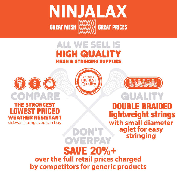 Ninjalax Lacrosse Sidewall Stringing Spool - 300 feet