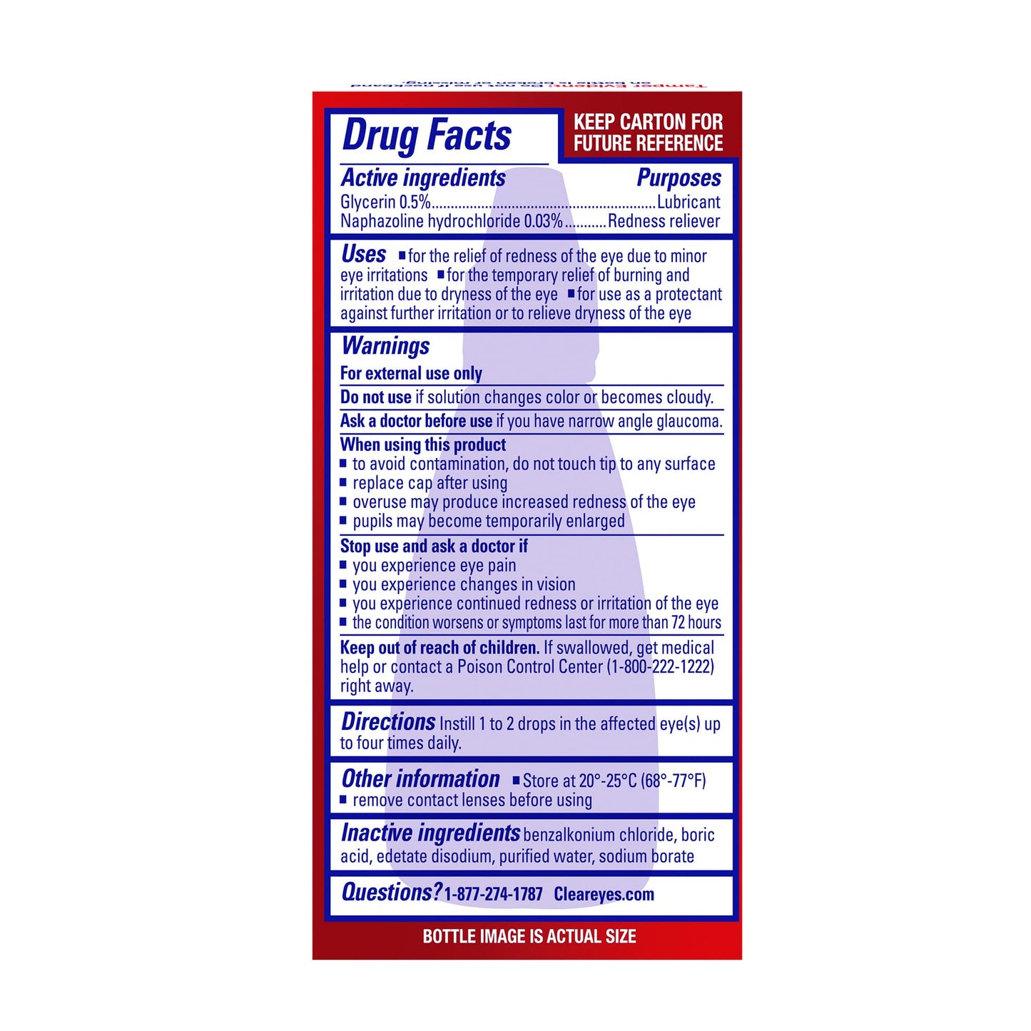 Clear Eyes | Maximum Redness Relief Eye Drops | 0.5 FL OZ | Pack of 3