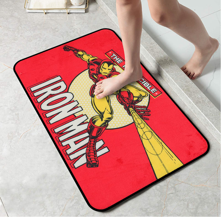Marvel Iron Man, Bath Mat for Kids, Anti-Slippery Sole (Official Marvel Product)