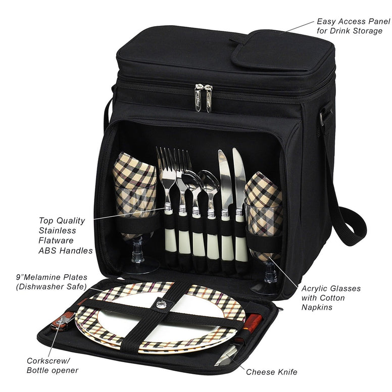 Picnic at Ascot Insulated Picnic Basket/Cooler Fully Equippe