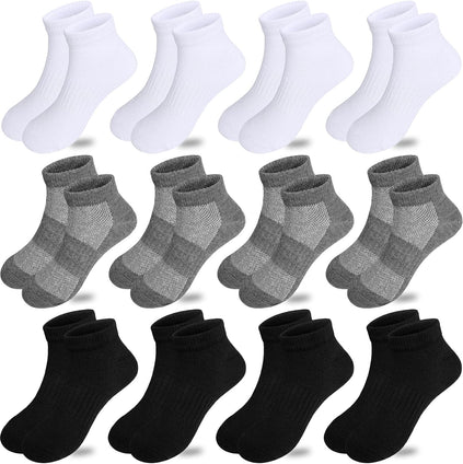 Bemeol Girls Socks 12 Pairs Girls Low Cut Ankle Athletic Socks Kids Cotton Sports Socks