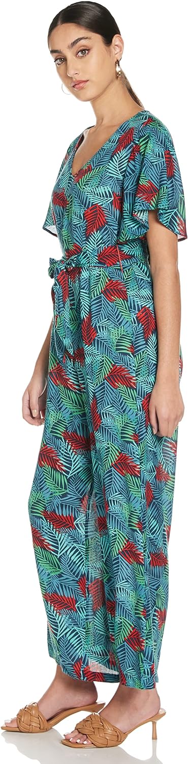 Styleville.in Women's Rayon Fit and Flare Jumpsuit