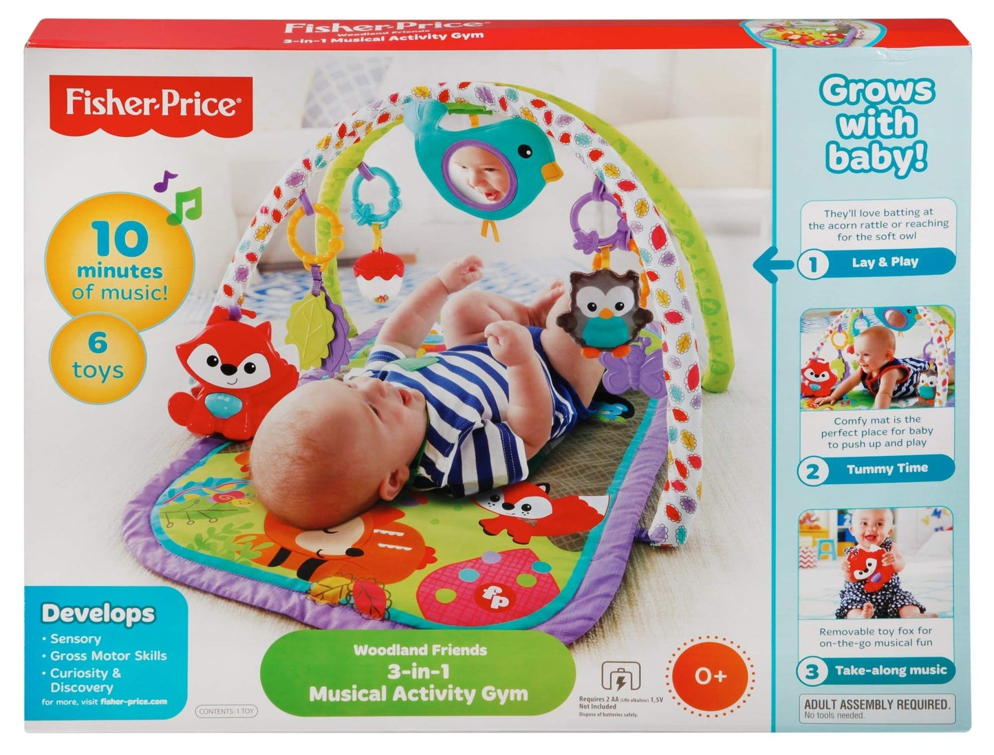 Fisher-Price CDN47 3-in-1 Musical Activity Gym Woodland Play