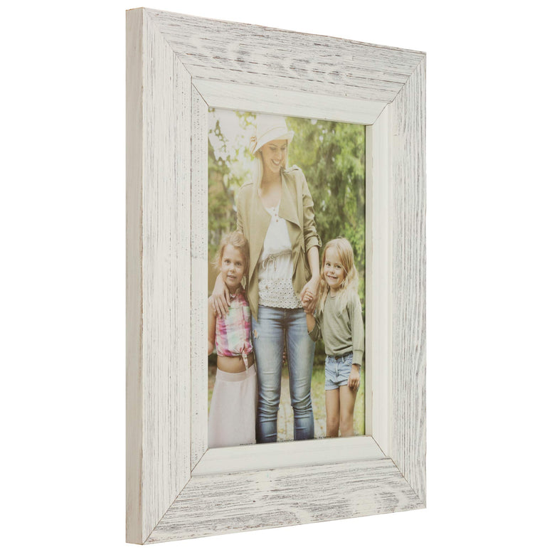 GALLERY PERFECT 17Fw1938 Rustic Collage Wall Kit Picture Frame Set, Multi Size - 4" X 6", 5" 7", White, 9 Piece