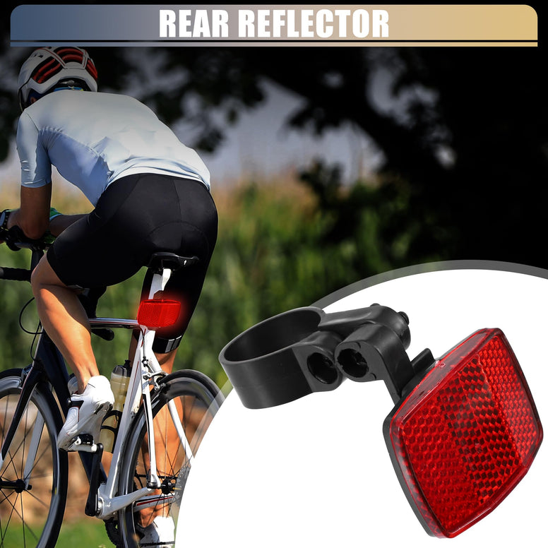 X AUTOHAUX 6pcs Bicycle Front Rear Reflector Kit Mountain Bike Safety Warning Reflectors Bike Wheel Spoke Reflectors Accessories Red and White