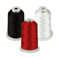 Simthread - 26 Selections - Various Assorted Color Packs of Polyester Embroidery Machine Thread Huge Spool 5500Y for All Purpose Sewing Embroidery Machines - Essential Color 1