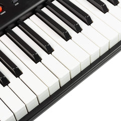 Rockjam 61-Key Compact Keyboard With Sheet Music Stand, Power Supply, Piano Note Stickers And Simply Piano Lessons