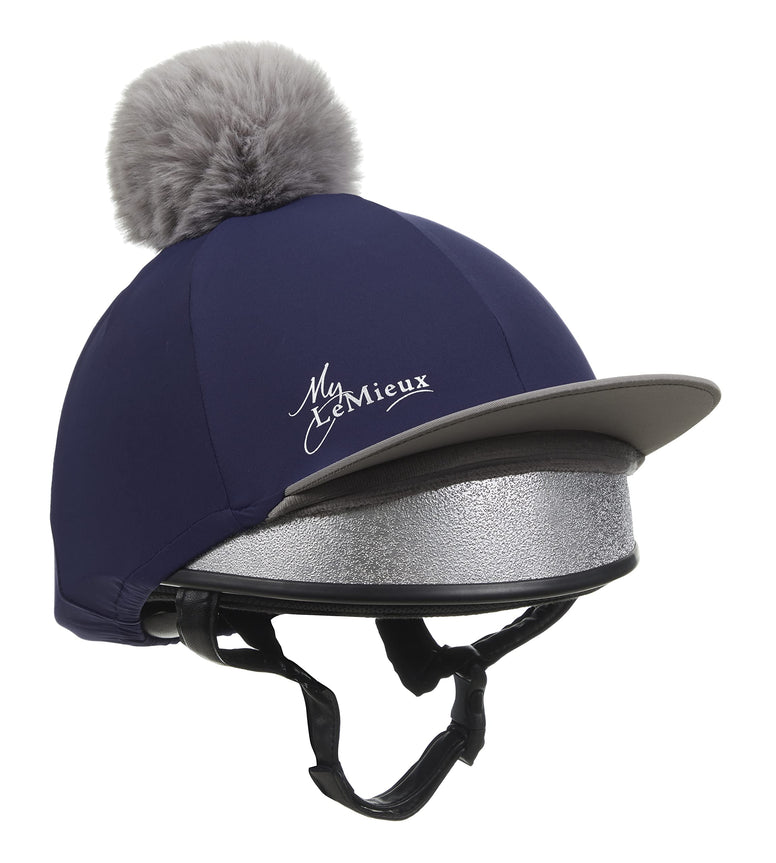 LeMieux Unisex Pompom Hat Silk - Breathable Headwear with 4 Way Stretch Fabric - Snug & Secure Fit - One Size