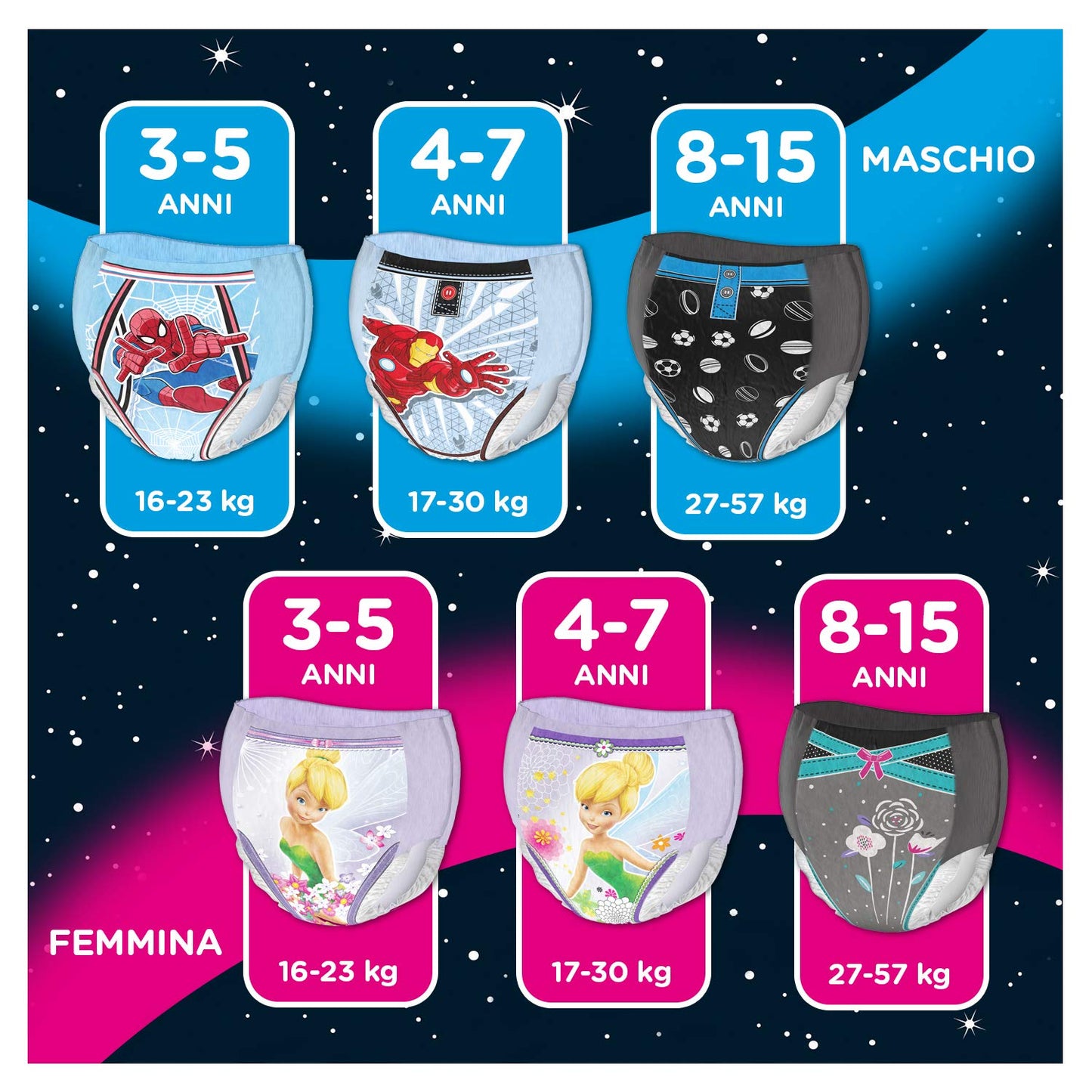 Huggies,DryNites Pyjama Pants for Girls,Pullup Diaper Pants Age 3-5(16-23kg),Jumbo Pack of 16 Premium Night Pants,Maximum Absorbency,Stretchy Sides for Comfortable Fit,Marvel Characters Design