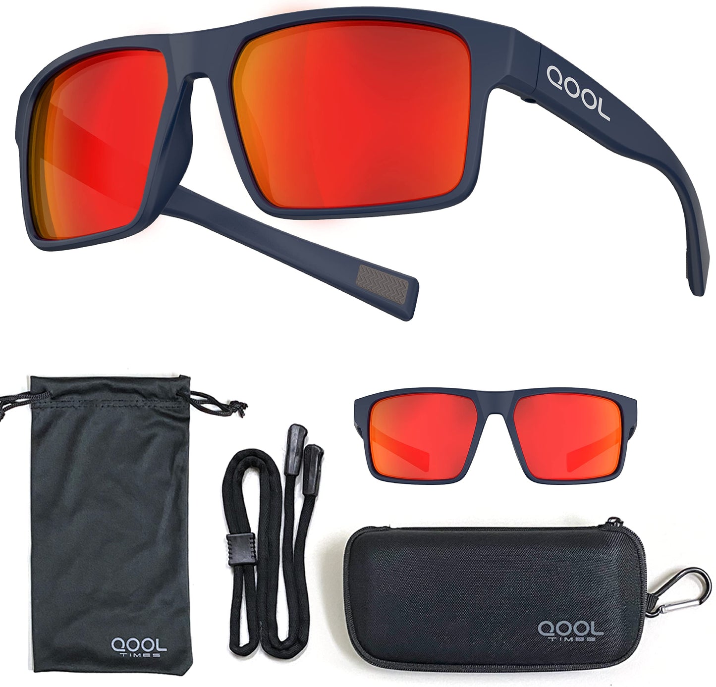 Living out your Qool Time ! Polarized Fish Sunglasses for Men Women, Running Driving Golfing Cycling