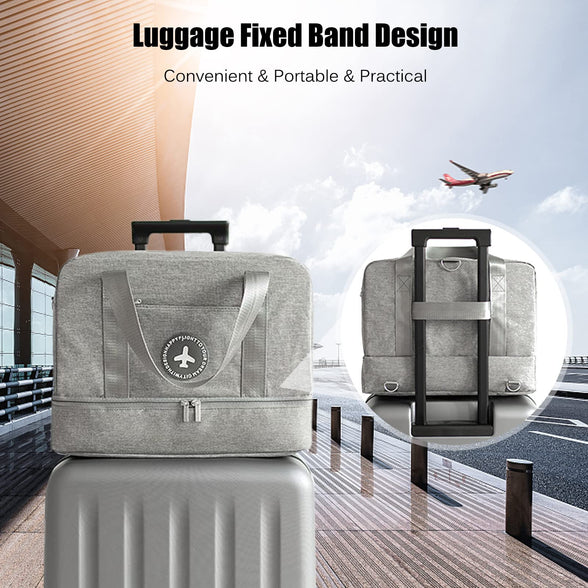 FANDARE Travel Duffel Bag for Women & Men Waterproof Overnight Weekend Bag Lightweight Travel Luggage bag for Sports, Gym, Vacation