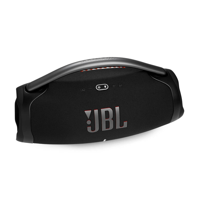 JBL Boombox 3 Portable Speaker, Massive Signature Pro Sound, Monstrous Bass, 24H Battery, IP67 Dust and Water Proof, Partyboost Enabled, Grip Handle, Bluetooth Streaming - Black, JBLBOOMBOX3BLKUK