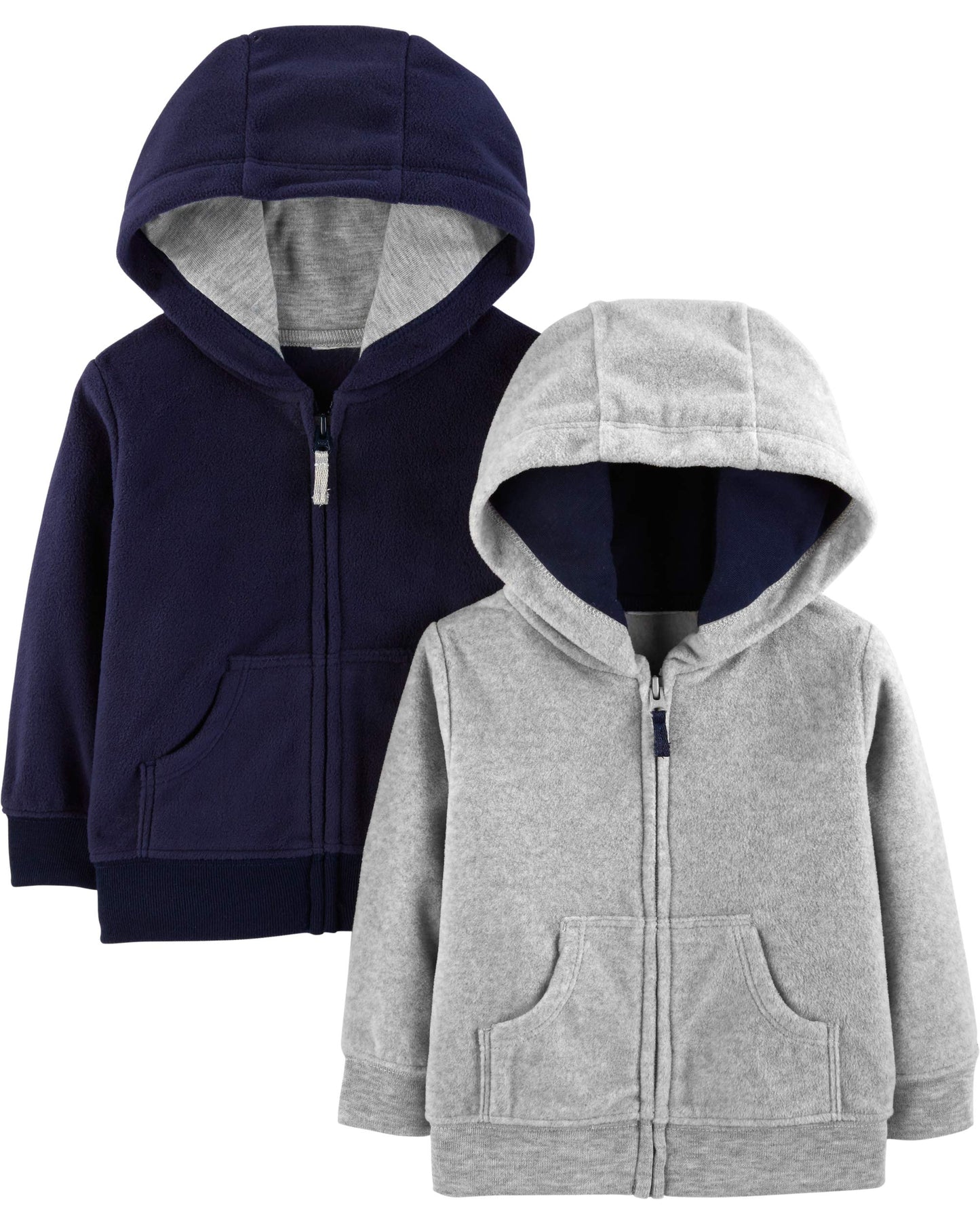 Simple Joys by Carter's Toddlers and Baby Boys' Fleece Full-Zip Hoodies, Pack of 2( 0-3M)