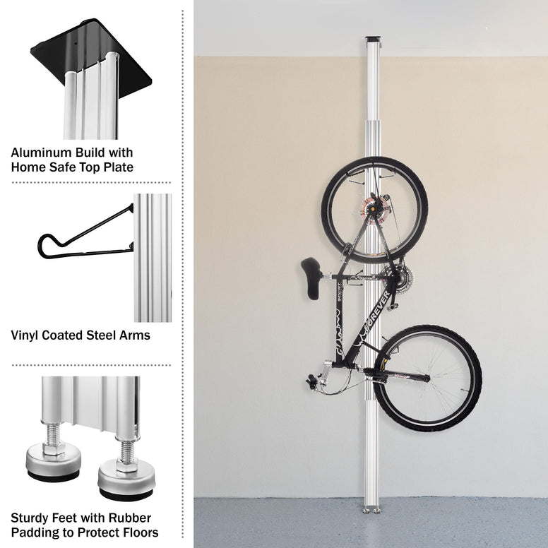 RAD Cycle Aluminum Bike Stand Bicycle Rack Storage or Display Holds Two Bicycles