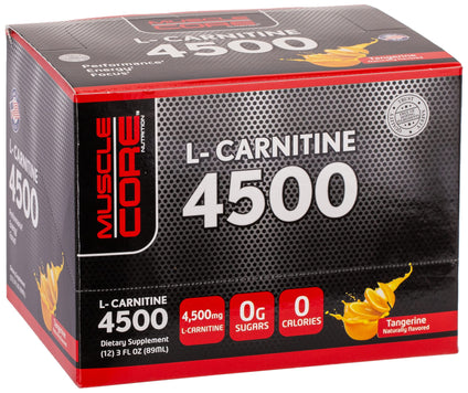 MUSCLE CORE NUTRITION L-Carnitine 4500 Tangerine, 89 Ml Box Of 12