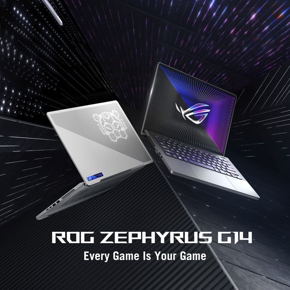 ROG Zephyrus G14 GA402RJ-L4211W Moonlight White AniMe Matrix version, Gaming Laptop, R7-6800HS 16GB 512GB SSD, RX 6700S, 8GB VRAM, WIN11 HOME, 14 inch FHD QHD+ 16:10 144Hz, Backlit-RGB-Eng-Arb-KB.