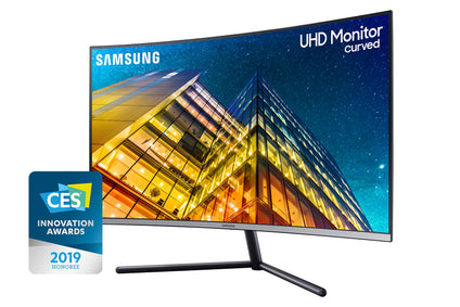 Samsung U32R590 32Inch Curved UHD 4K Monitor 3840x2160 HDMI, Dport, Dark Blue Grey